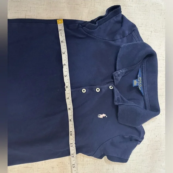 Polo Ralph Lauren Big Girls' Cotton Mesh Polo Dress – Size 5 - Picture 6 of 9